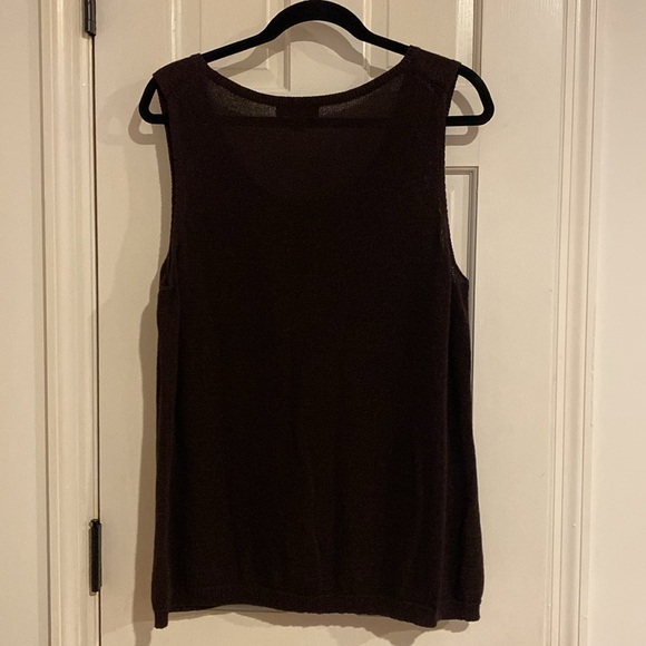Cold water creek knit sleeveless blouse in brown size 1X - Picture 3 of 3